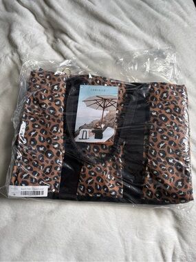 Canvelle Leopard Print Beach Tote Bag